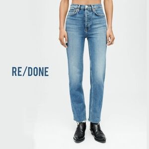 Re/Done Mid 70s High Rise Rigid Stovepipe Jeans